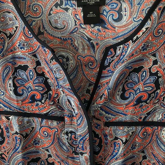 Ann Taylor Paisley Blouse - Picture 2 of 5
